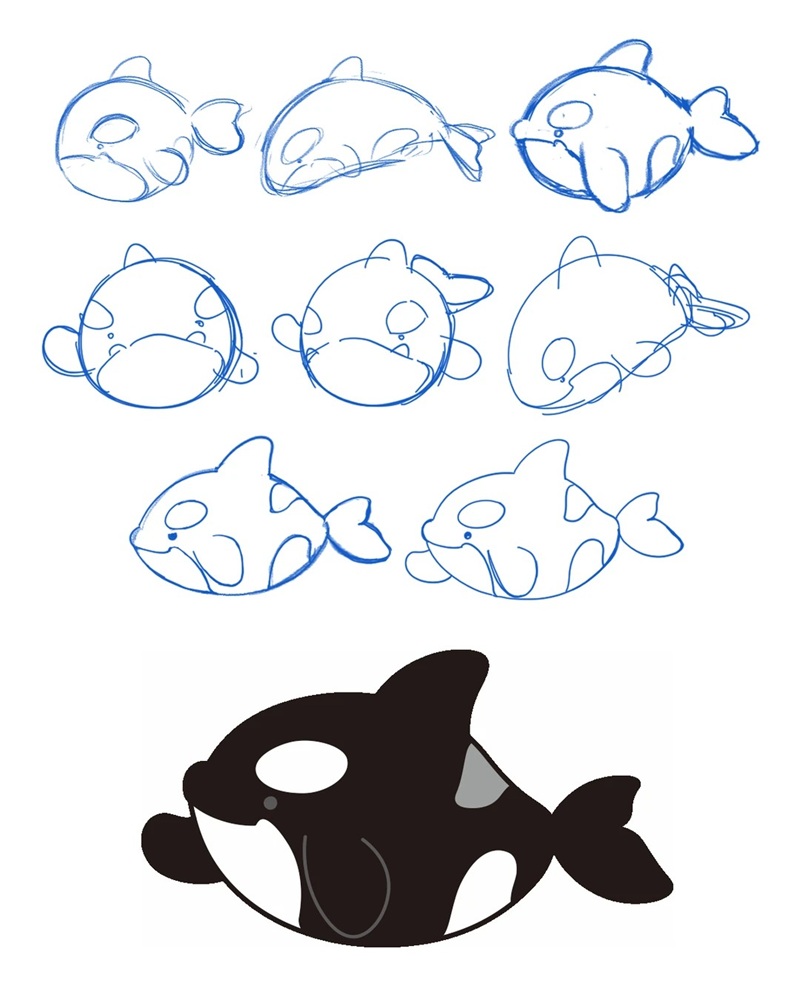 vẽ cá voi sát thủ​ 26