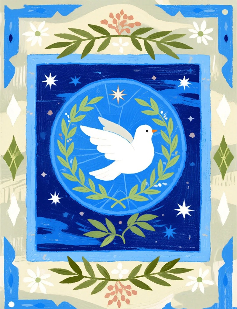 vẽ chim bồ câu hòa bình 1