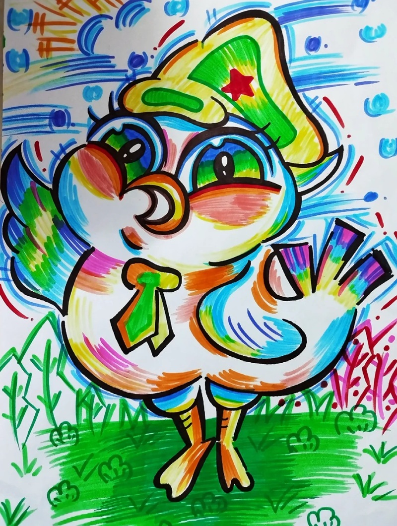 vẽ chim bồ câu hòa bình 11