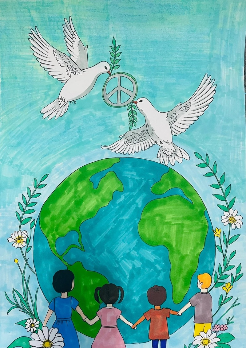 vẽ chim bồ câu hòa bình 19