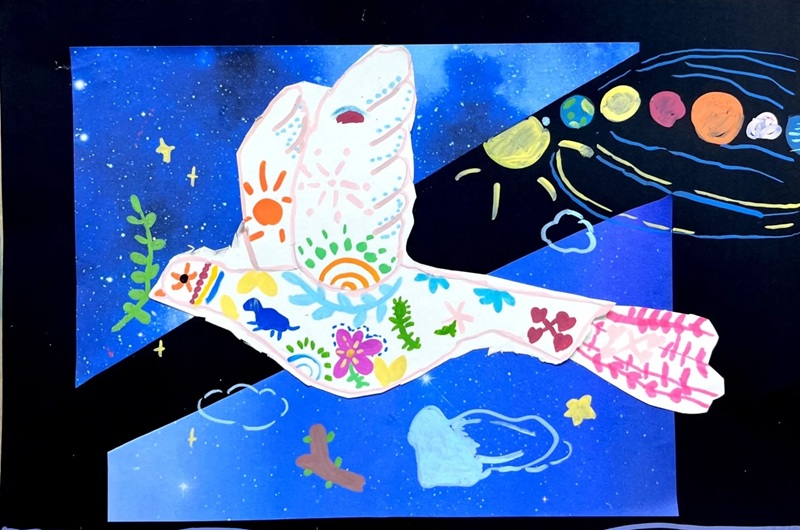 vẽ chim bồ câu hòa bình 20