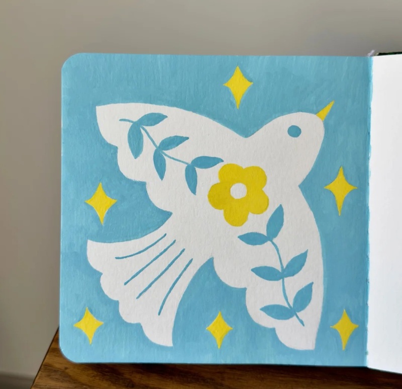 vẽ chim bồ câu hòa bình 29