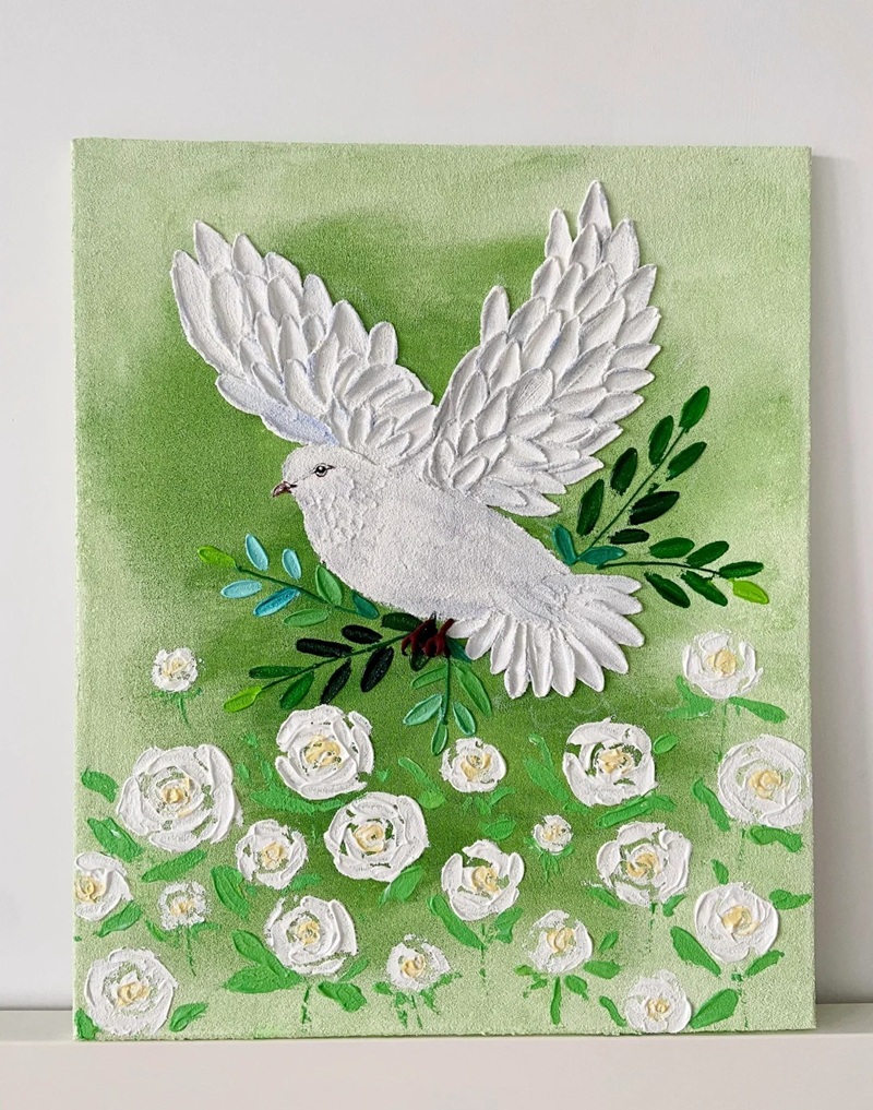 vẽ chim bồ câu hòa bình 34