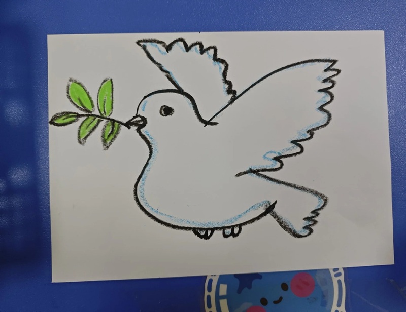 vẽ chim bồ câu hòa bình 35