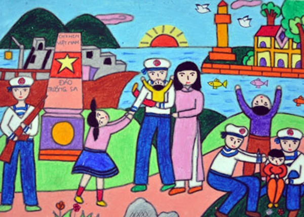 vẽ chú bộ đội hải quân 1