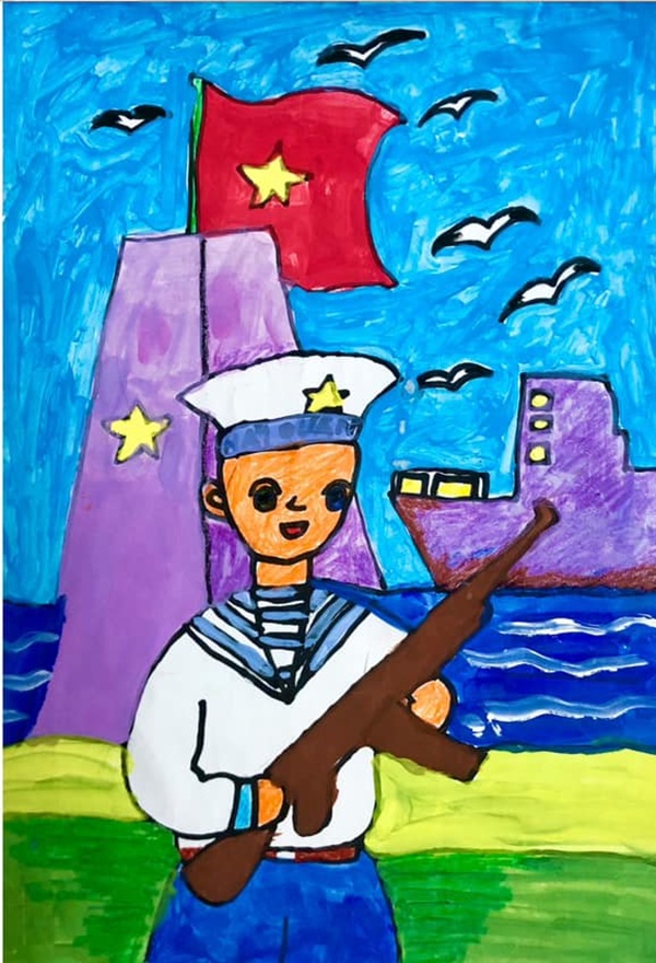 vẽ chú bộ đội hải quân 14