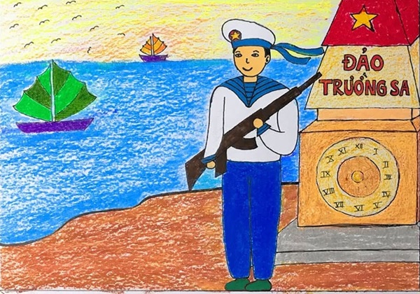 vẽ chú bộ đội hải quân 2