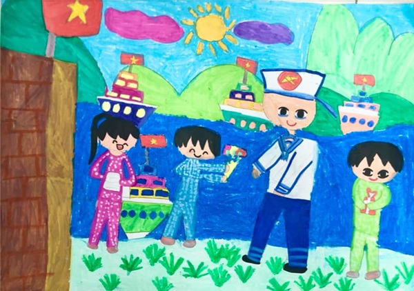 vẽ chú bộ đội hải quân 21