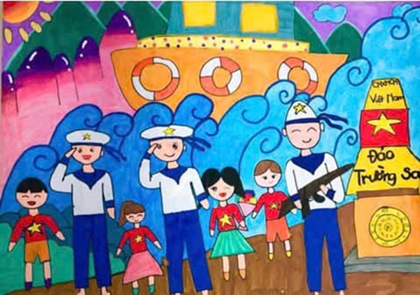 vẽ chú bộ đội hải quân 22