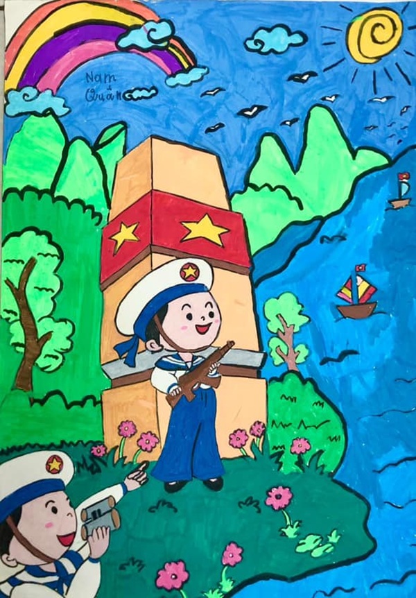 vẽ chú bộ đội hải quân 23