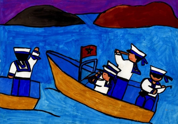 vẽ chú bộ đội hải quân 34