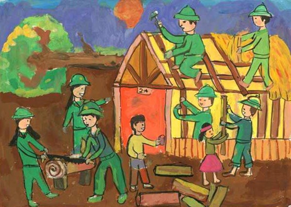 vẽ chú bộ đội lớp 1 1