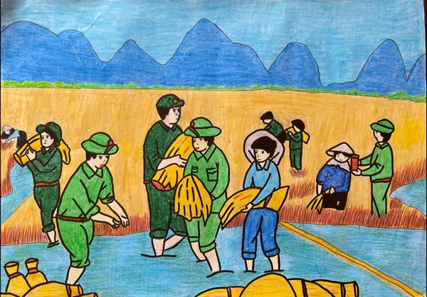 vẽ chú bộ đội lớp 1 10