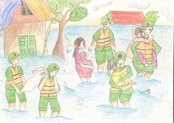 vẽ chú bộ đội lớp 1 21