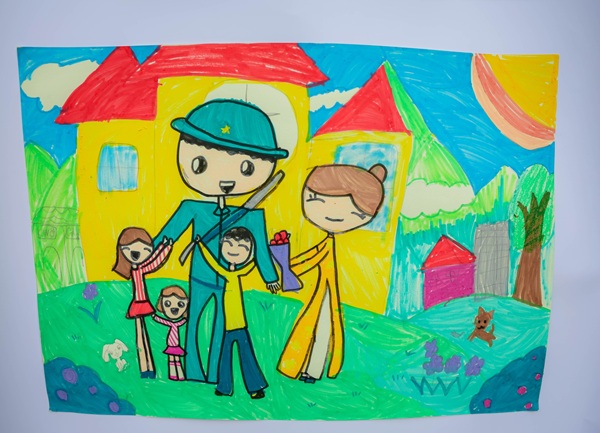 vẽ chú bộ đội lớp 1 28