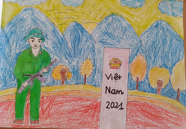 vẽ chú bộ đội lớp 1 3