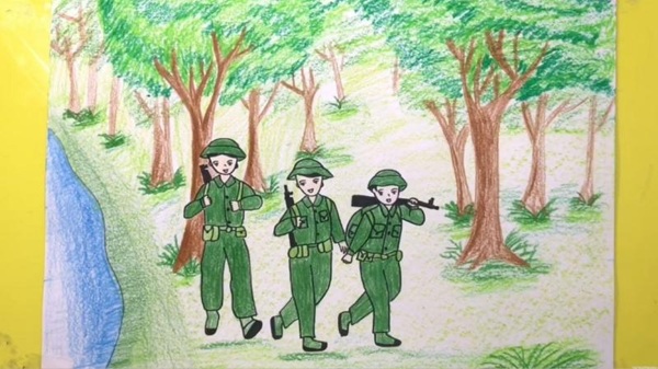 vẽ chú bộ đội lớp 1 31