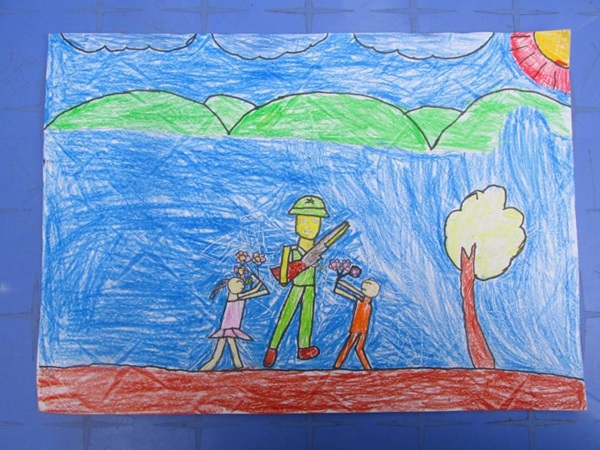 vẽ chú bộ đội lớp 1 33