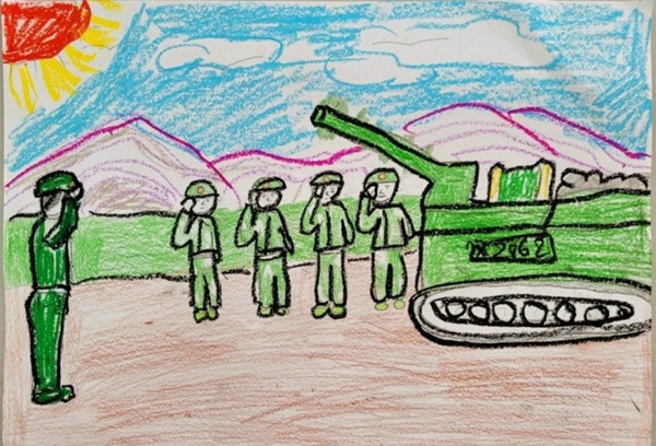 vẽ chú bộ đội lớp 1 34