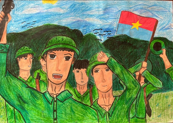 vẽ chú bộ đội lớp 1 7