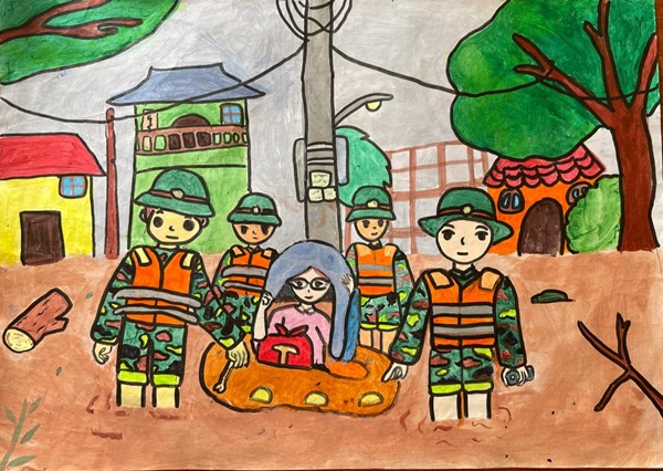 vẽ chú bộ đội lớp 1 8