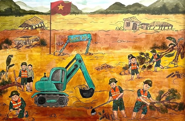 vẽ chú bộ đội lớp 5​ 10