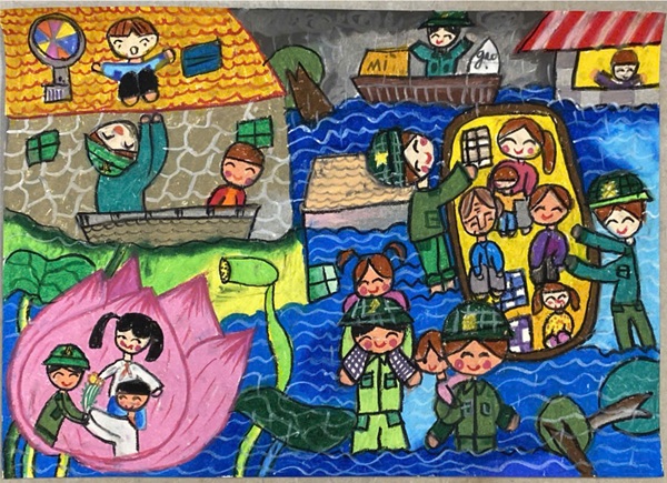 vẽ chú bộ đội lớp 5​ 12