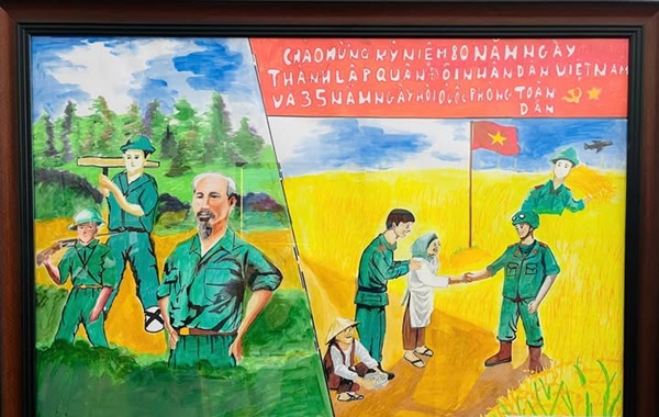 vẽ chú bộ đội lớp 5​ 13