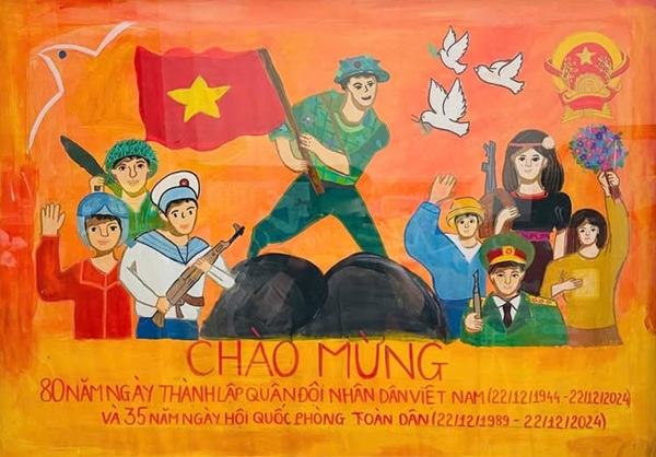 vẽ chú bộ đội lớp 5​ 17