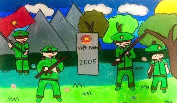 vẽ chú bộ đội lớp 5​ 18