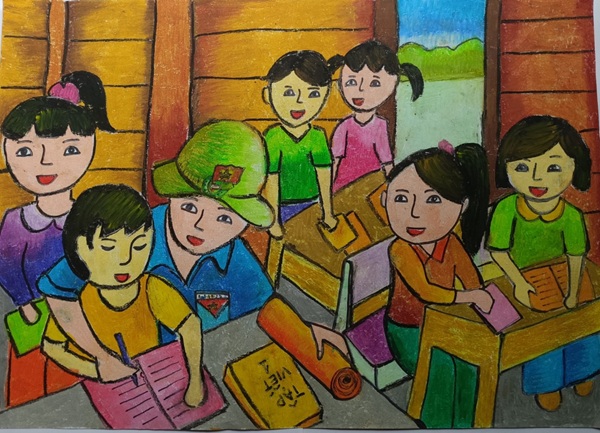 vẽ chú bộ đội lớp 5​ 2