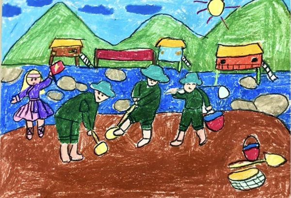 vẽ chú bộ đội lớp 5​ 20