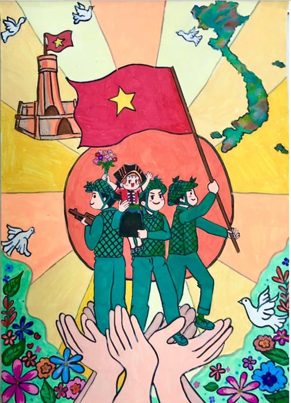 vẽ chú bộ đội lớp 5​ 28