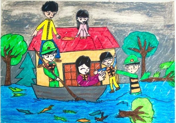 vẽ chú bộ đội lớp 5​ 31