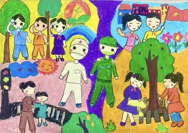 vẽ chú bộ đội lớp 5​ 36