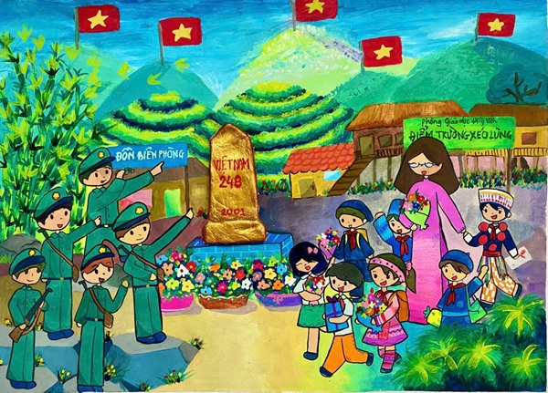 vẽ chú bộ đội lớp 5​ 38