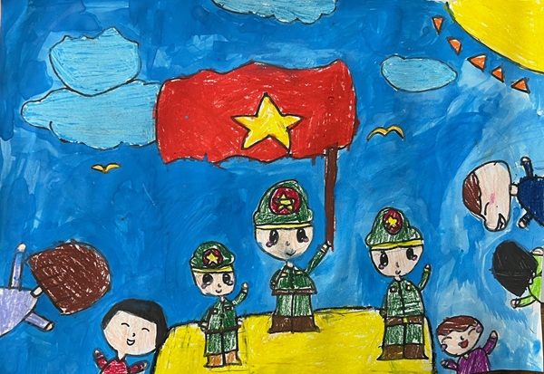 vẽ chú bộ đội lớp 5​ 39