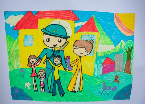 vẽ chú bộ đội lớp 5​ 41