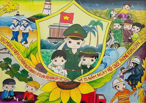 vẽ chú bộ đội lớp 5​ 7