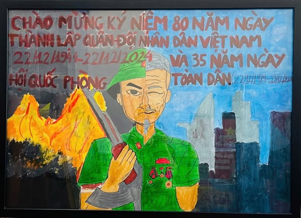 vẽ chú bộ đội lớp 5​ 8