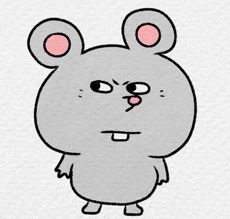 vẽ chuột chibi 3