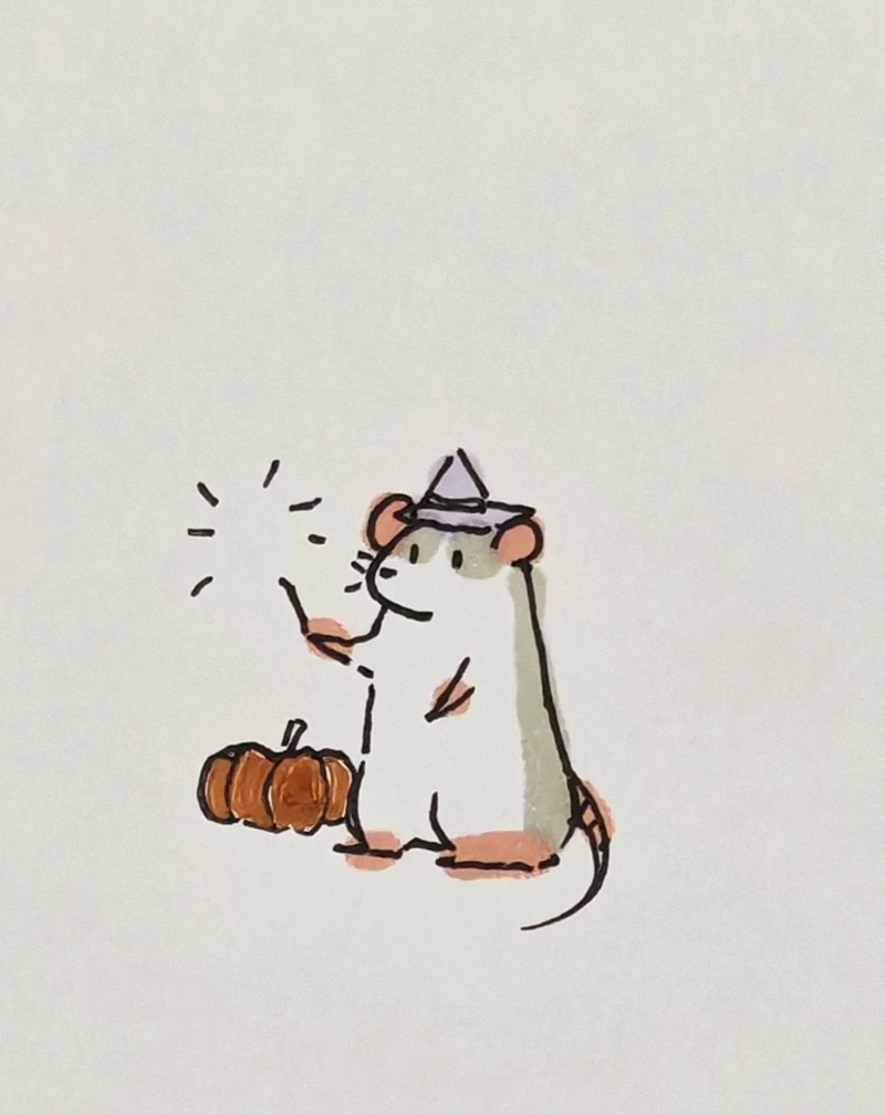 vẽ chuột chibi 4