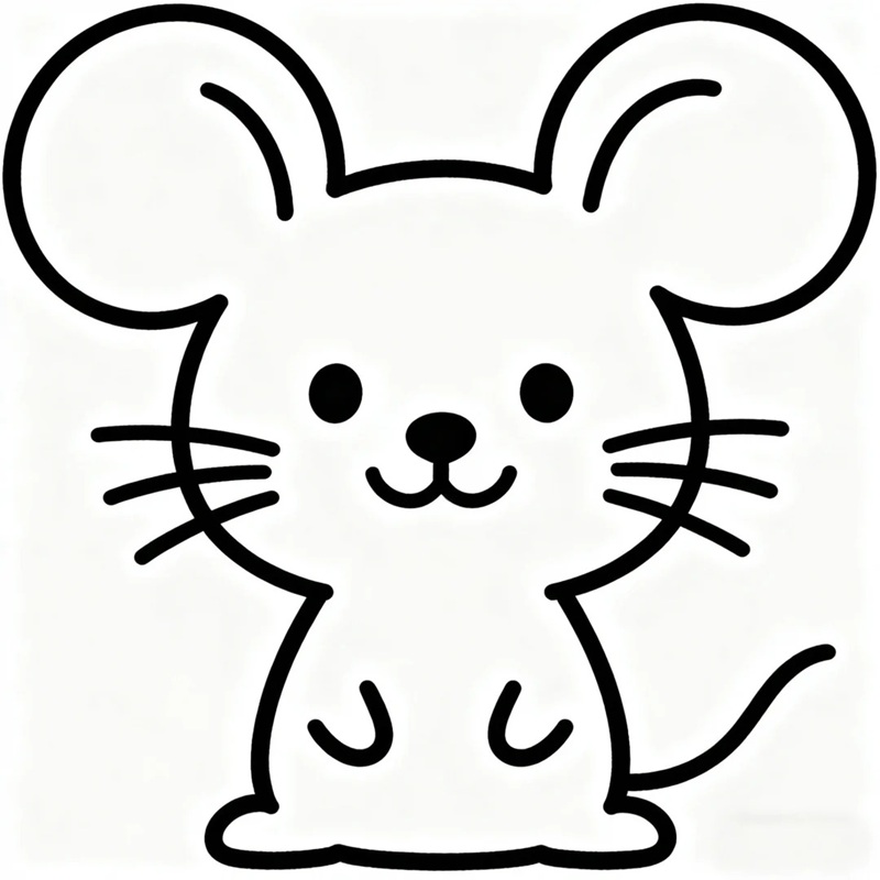 vẽ chuột chibi 6