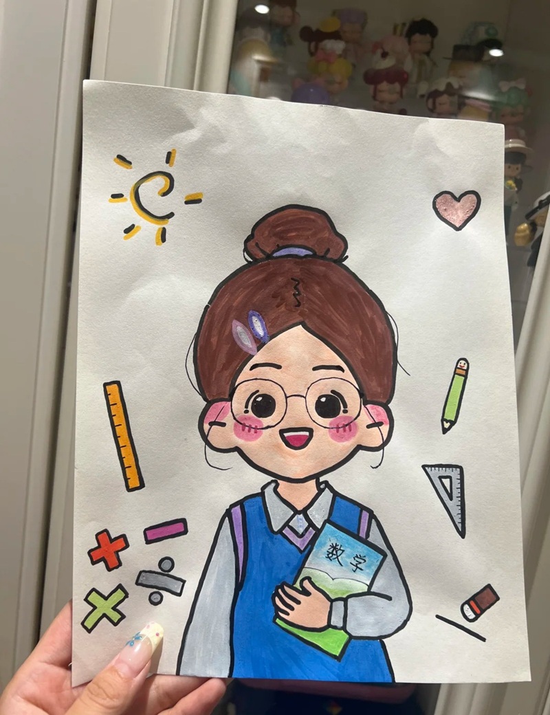 vẽ cô giáo chibi 11