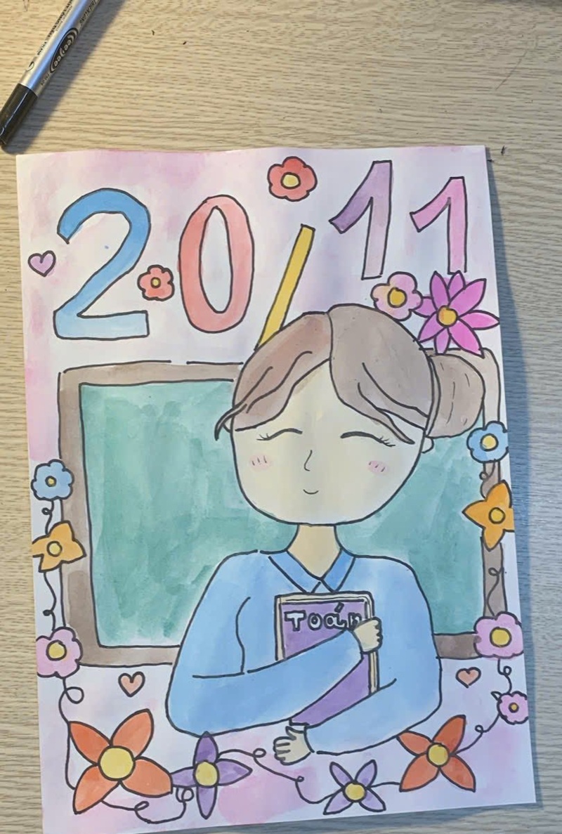 vẽ cô giáo chibi 2