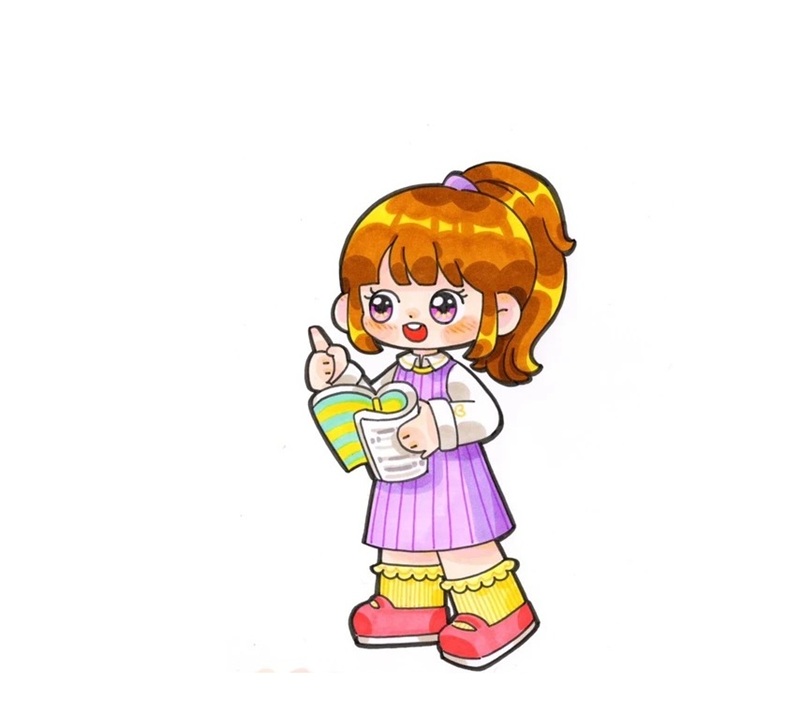 vẽ cô giáo chibi 21