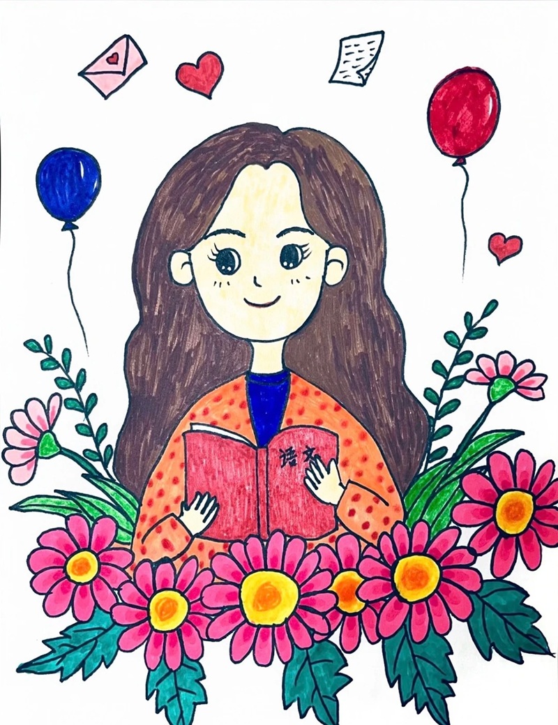 vẽ cô giáo chibi 23