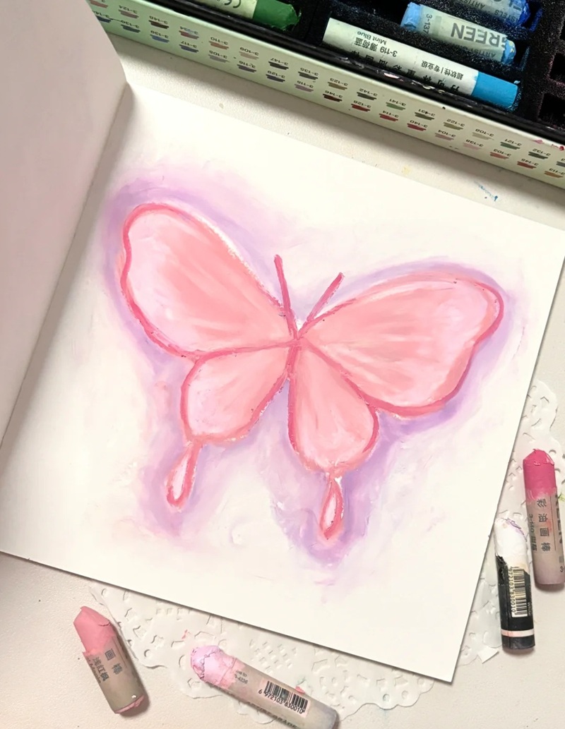 vẽ con bướm đơn giản​ 11