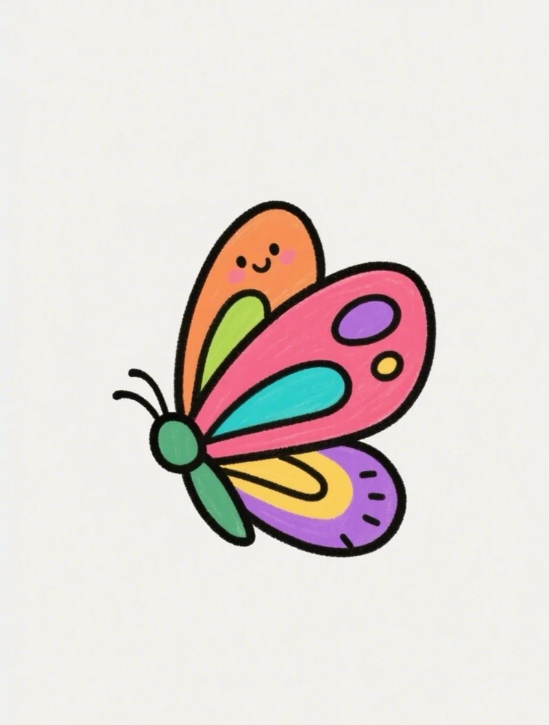 vẽ con bướm đơn giản​ 14