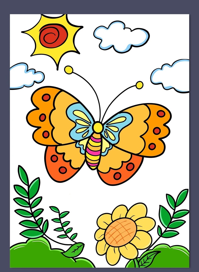 vẽ con bướm đơn giản​ 15